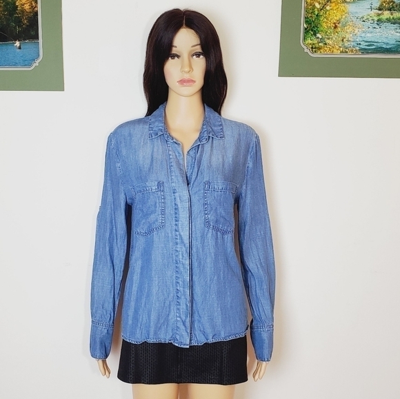 Cloth & Stone anthropologie denim shirt size S - Picture 1 of 13